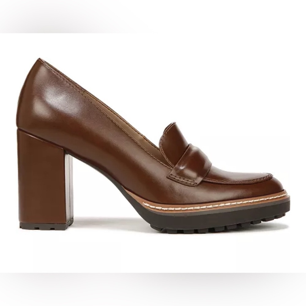 NATURALIZER $110 Women's Dabney Chunky Block Heel Loafers Shoes Size 9M NEW - Picture 2 of 13